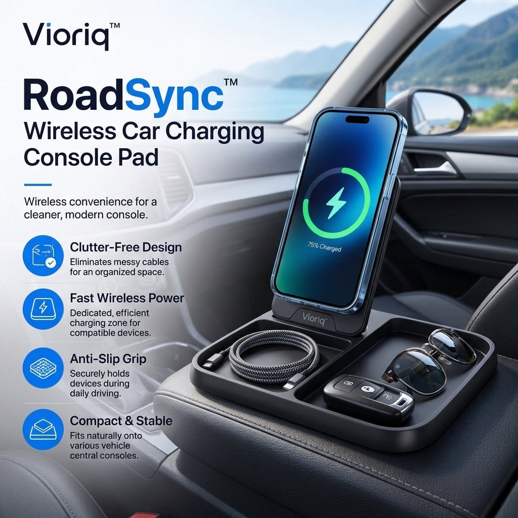 Vioriq™ RoadSync™ Wireless Car Charging Console Pad