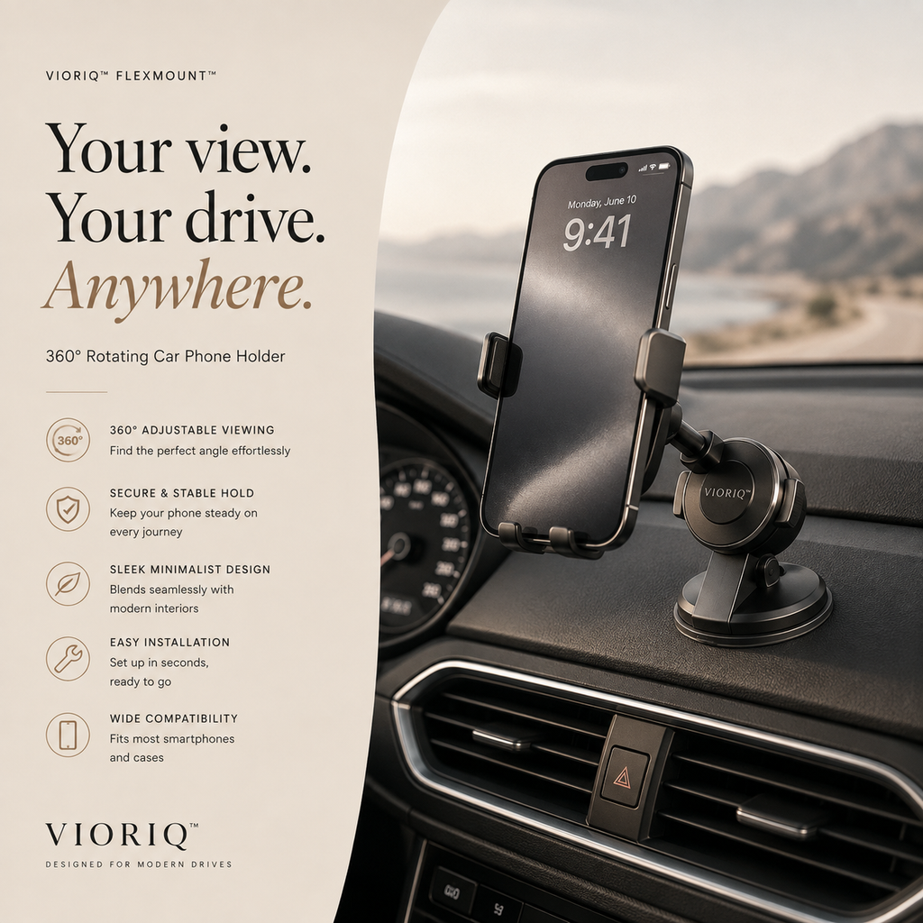 Product Name： Vioriq™ FlexMount™ 360° Rotating Car Phone Holder