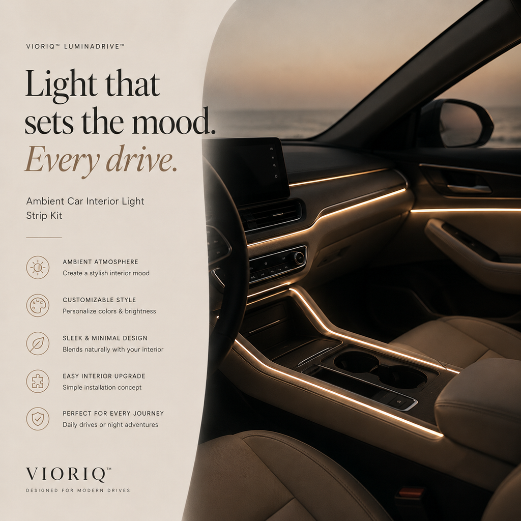Vioriq™ LuminaDrive™ Ambient Car Interior Light Strip Kit