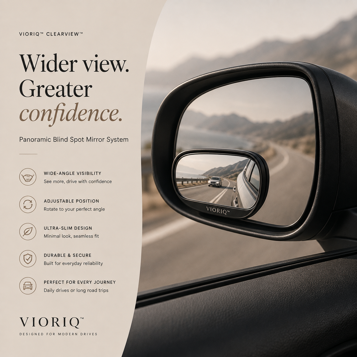 Vioriq™ ClearView™ Panoramic Blind Spot Mirror System